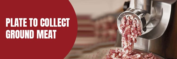 food pusher to feed meat to the grinder